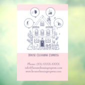 ハウスクリーニング表現ウィンドウの貼り ウィンドウサイン (シート3)