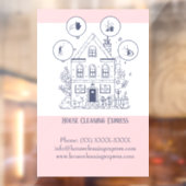 ハウスクリーニング表現ウィンドウの貼り ウィンドウサイン (シート2)