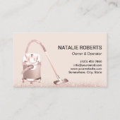 ハウスクリーニング赤面バラ金ゴールドカーペットクリーニング 名刺 (裏面)