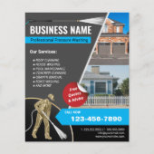 ハウスクリーニング金ゴールドパワーウォッシャー圧力洗浄 チラシ (正面)