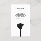 ハウスクリーニング金ゴールドフェザーダスター 名刺 (裏面)