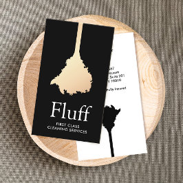 ハウスクリーニング金ゴールドフェザーダスター 名刺