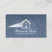 ハウスクリーニング電力洗浄ほこりっぽいブルークリーニング 名刺 (正面)