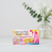 ハウスクリーニング |スプレーボトルとラグ 名刺 (スタンド正面)