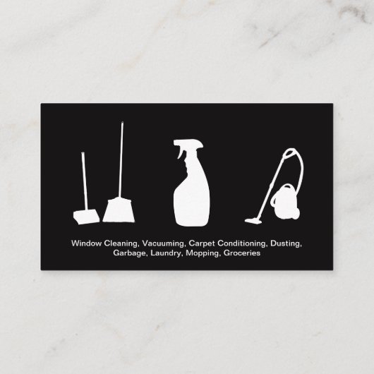ハウスクリーニング | スプレーボトルホームロゴ 名刺 (裏面)
