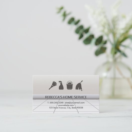 ハウスクリーニング 名刺 (スタンド正面)