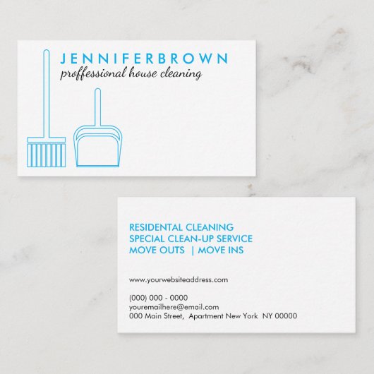 ハウスクリーニング 名刺 (正面/裏面)