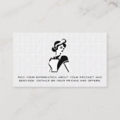 ハウスクリーニング | 浴室タイルの背景 名刺 (裏面)