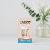 ハウスクリーニンモダングベゲイ&ブルーハウスキーピング 名刺 (スタンド正面)