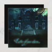 ハウスクリー幽霊のよく出るムハロウィーン招待状 招待状 (正面/裏面)