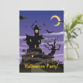 ハウスクリ幽霊のよく出るプルハローウィンパーティ招待状 招待状 (スタンド正面)