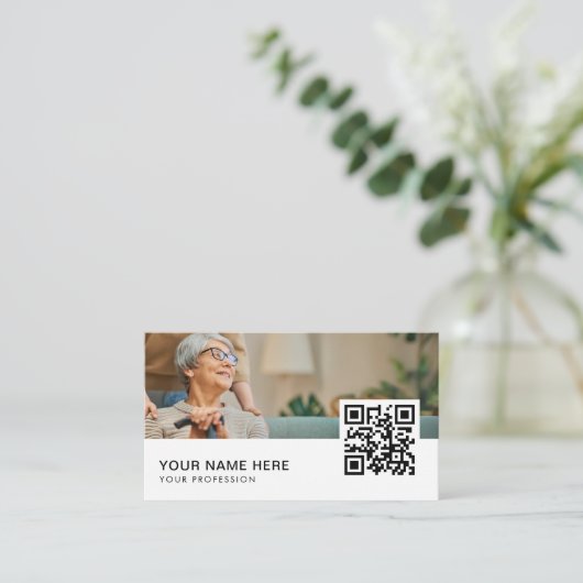 ハウスケアサービスQRコードプロフェッショナル 名刺 (スタンド正面)
