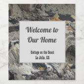 ハウスゲストウェルカムビーチバケーションドリフトウッド ワインラベル (シングルラベル)