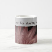 ハウスゲストウェルカムピンクフローラプロモサンキューサンキュー コーヒーマグカップ (中央)