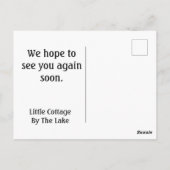 ハウスゲストサンキューレイクサイドレイクホームレンタル ポストカード (裏面)