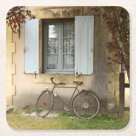 ハウスコフランスのースター スクエアペーパーコースター (正面)