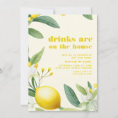 ハウスサマー パーティー招待状 ドリンクはお客様に 招待状 (正面)