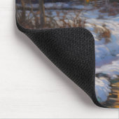 ハウスサンセットウィンターランドスケープ マウスパッド (コーナー)