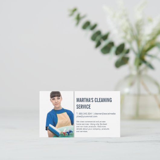 ハウスサービス |メイドクリーニング用品 名刺 (スタンド正面)