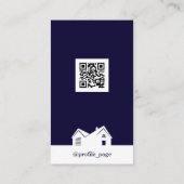 ハウスシェイプデュオトーンネイビーホワイト 名刺 (裏面)