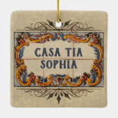 ハウスシスペインのャンセラミックオーナメント セラミックオーナメント (裏面)