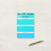 ハウスシッター情報 緊急連絡先＆やることマグ ポストイット (デスク上)