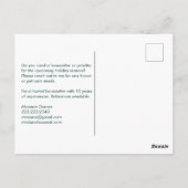 ハウスシッティングペットシッティングハウスキュートユニーク ポストカード (裏面)