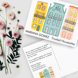 ハウスシッティングペットシッティングハウスキュートユニーク ポストカード