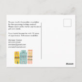 ハウスシッティングペットシッティングハウスキュートユニーク ポストカード (裏面)