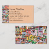 ハウスシティタウンアーバンホームズおもしろいウォーターカラーブッシーヌ 名刺 (正面/裏面)