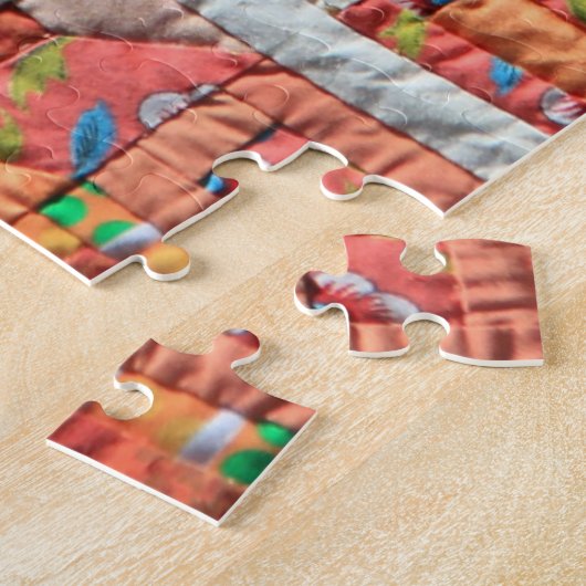 ハウススクールハウスキルト写真 ジグソーパズル (側面)