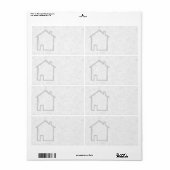 ハウススケッチ。グレー. ラベル (フルシート)