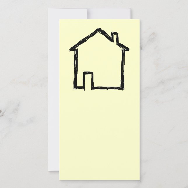 ハウススケッチ。ブラック&クリーム。 (正面)