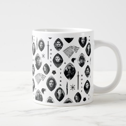 ハウススタークのアイコン&ポートレートパターン ジャンボコーヒーマグカップ (右)