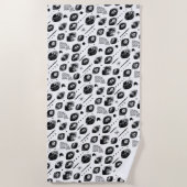 ハウススタークのアイコン&ポートレートパターン ビーチタオル (正面)