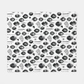 ハウススタークのアイコン&ポートレートパターン フリースブランケット (正面(横))