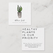 ハウススネークプラントボタニカルスペシャリストB スクエア名刺 (正面/裏面)