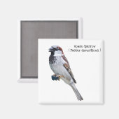 ハウススパロー マグネット (正面/裏面)