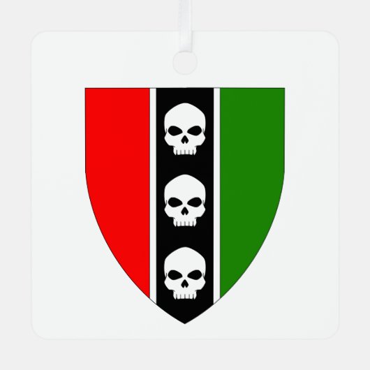 ハウススリーズスカルセラミックオーナメント メタルオーナメント (正面)