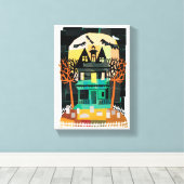 ハウスス幽霊のよく出るポックス キャンバスプリント (インサイチュ (ウッドフロア))