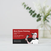 ハウスズ絵を描レトロ名刺デザイン 名刺 (スタンド正面)