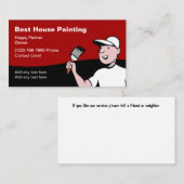 ハウスズ絵を描レトロ名刺デザイン 名刺 (正面/裏面)