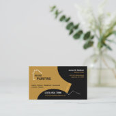 ハウスズ絵画カンパニーブラック |金ゴールド 名刺 (スタンド正面)