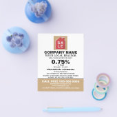 ハウスセールロゴ、不動産仲介業者、不動産代理広告業者 チラシ (シングル)