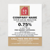 ハウスセールロゴ、不動産仲介業者、不動産代理広告業者 チラシ (正面)