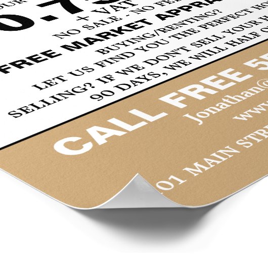 ハウスセールロゴ、不動産仲介業者、不動産代理広告業者 ポスター (角)