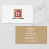 ハウスセールロゴ、不動産仲介業者、不動産業者 名刺 (正面/裏面)