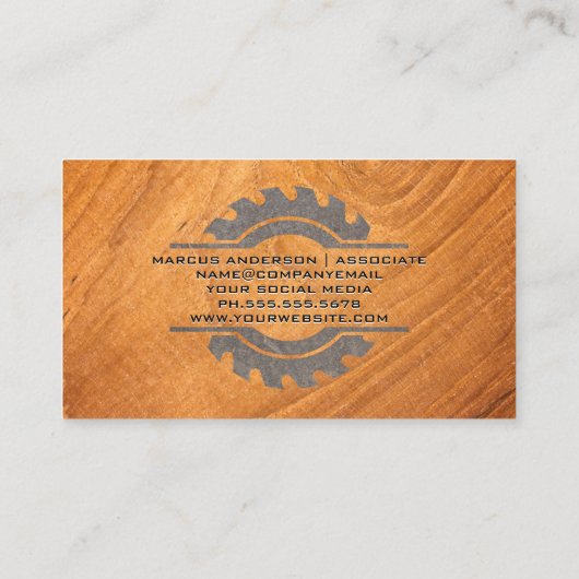 ハウスソーロゴ | 木目カット 名刺 (裏面)