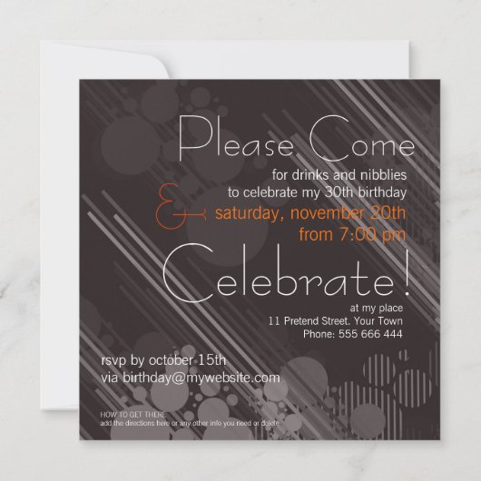 ハウスダンファンキースパーティの招待状 招待状 (裏面)