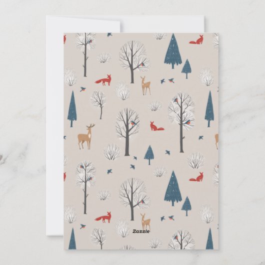 ハウスチムニーレッドキツネウィンタースケープ シーズンカード (裏面)